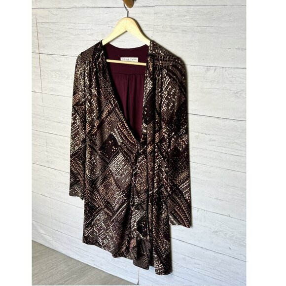 Trina Turk Dress Womens Size Small/Medium Geometric True Wrap Contemporary - Picture 4 of 16